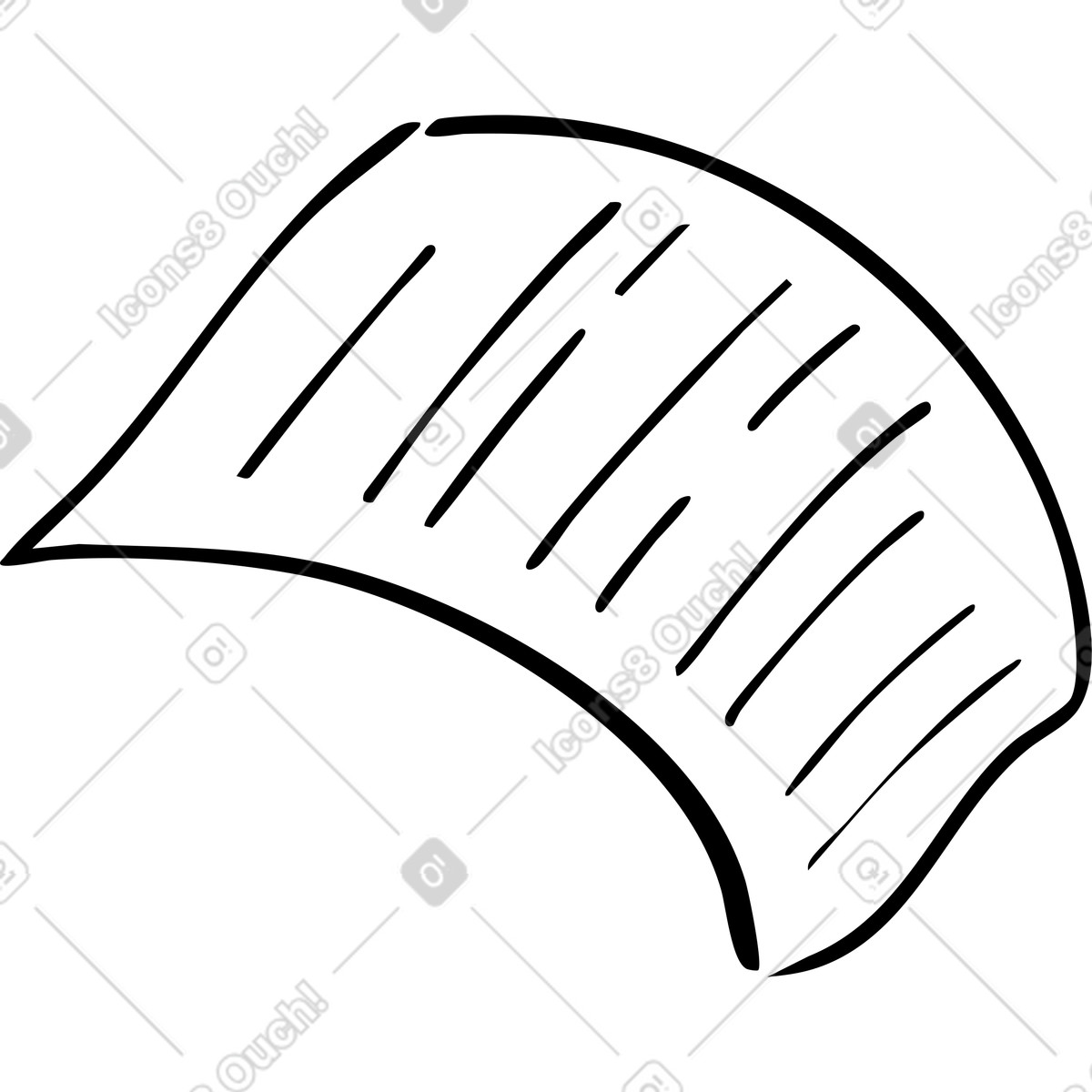 Paper with text illustration in Line style download in PNG, SVG