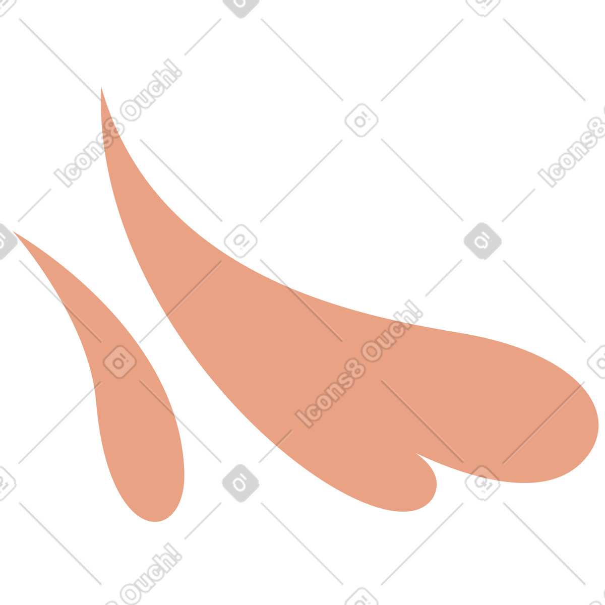 Nuvole colorate illustrazione in stile Orange scarica in PNG, SVG
