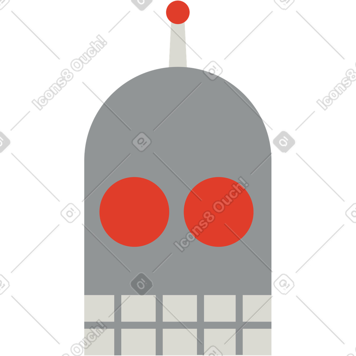 Ilustração de Robô em no estilo Burgundy para baixar em PNG, SVG