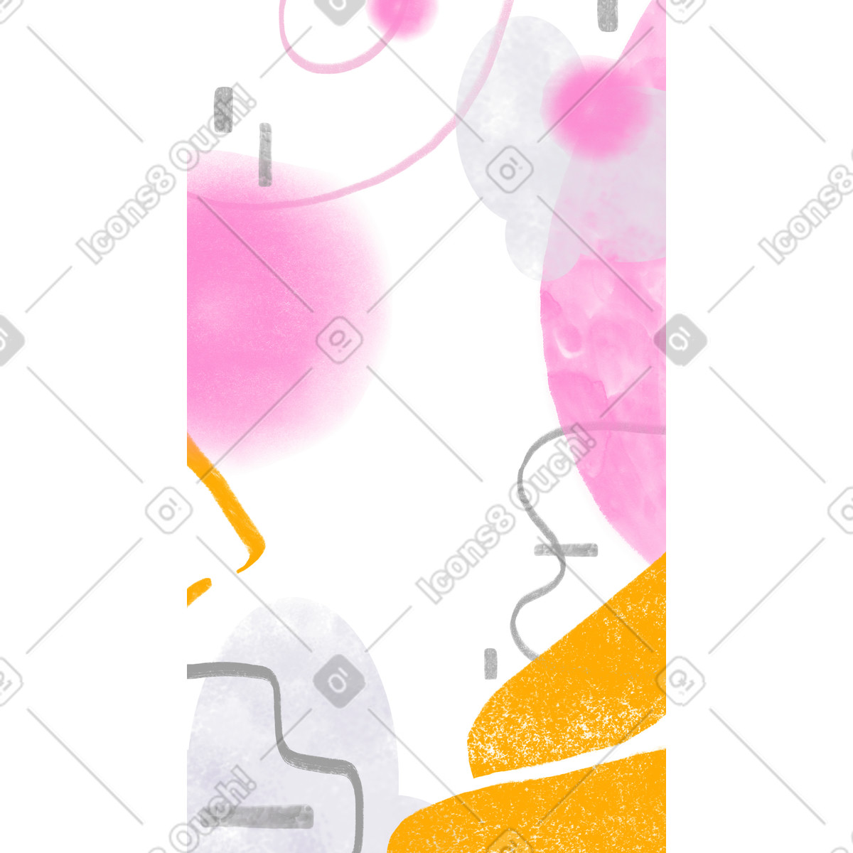 Ilustración Fondo con manchas rosas y naranjas en estilo Experimental a descargar en PNG SVG