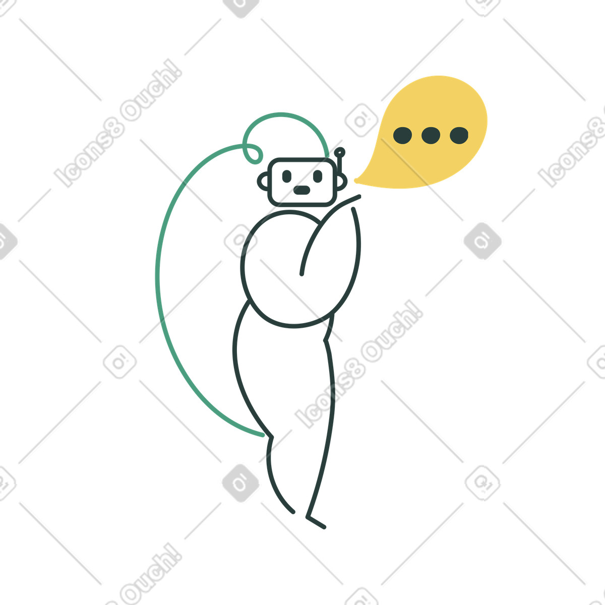 Ilustração de Sem comentários em no estilo Macaroni para baixar em PNG, SVG