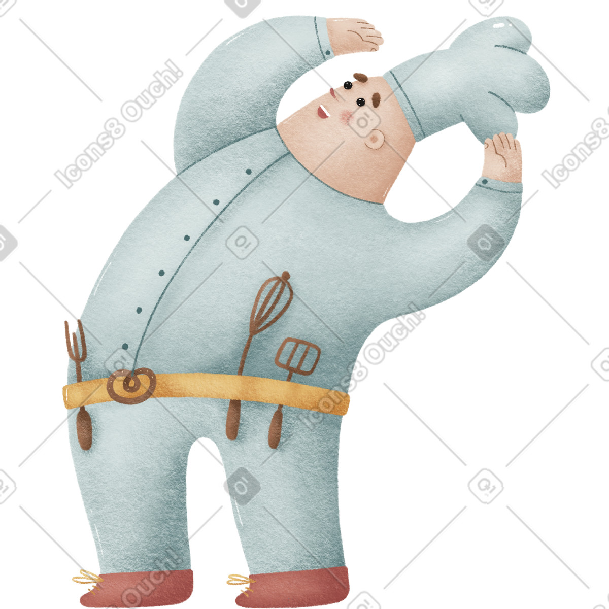 Woolly スタイルの クック のイラストをPNG、SVG形式でダウンロード