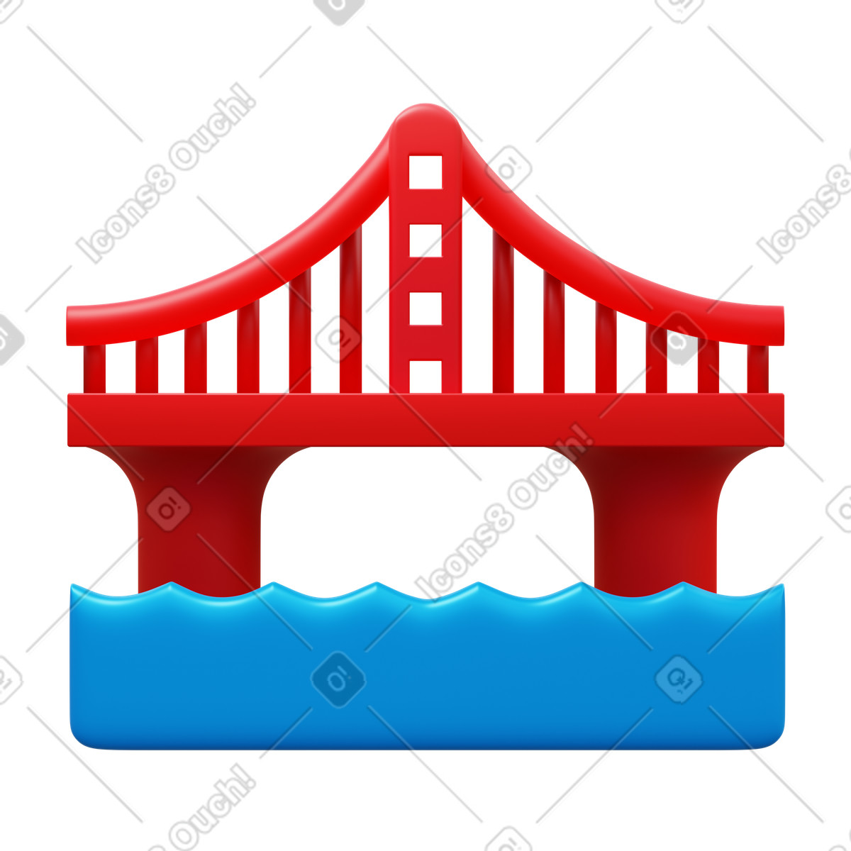 Illustration Pont dans le style 3D Fluency à télécharger aux formats PNG, SVG