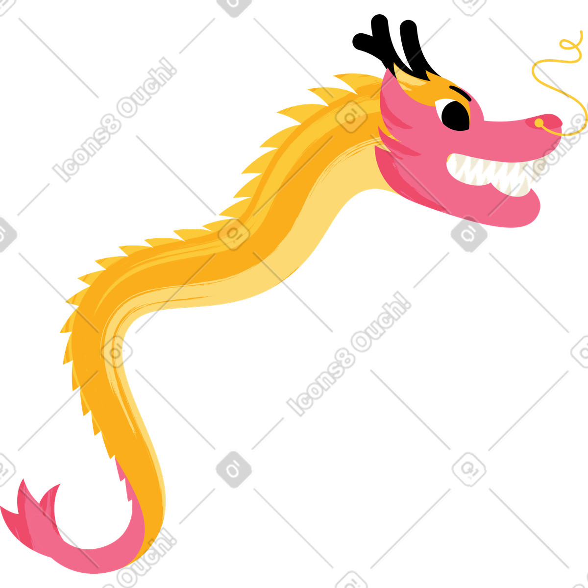 Juicy スタイルの 竜蛇月 のイラストをPNG、SVG形式でダウンロード