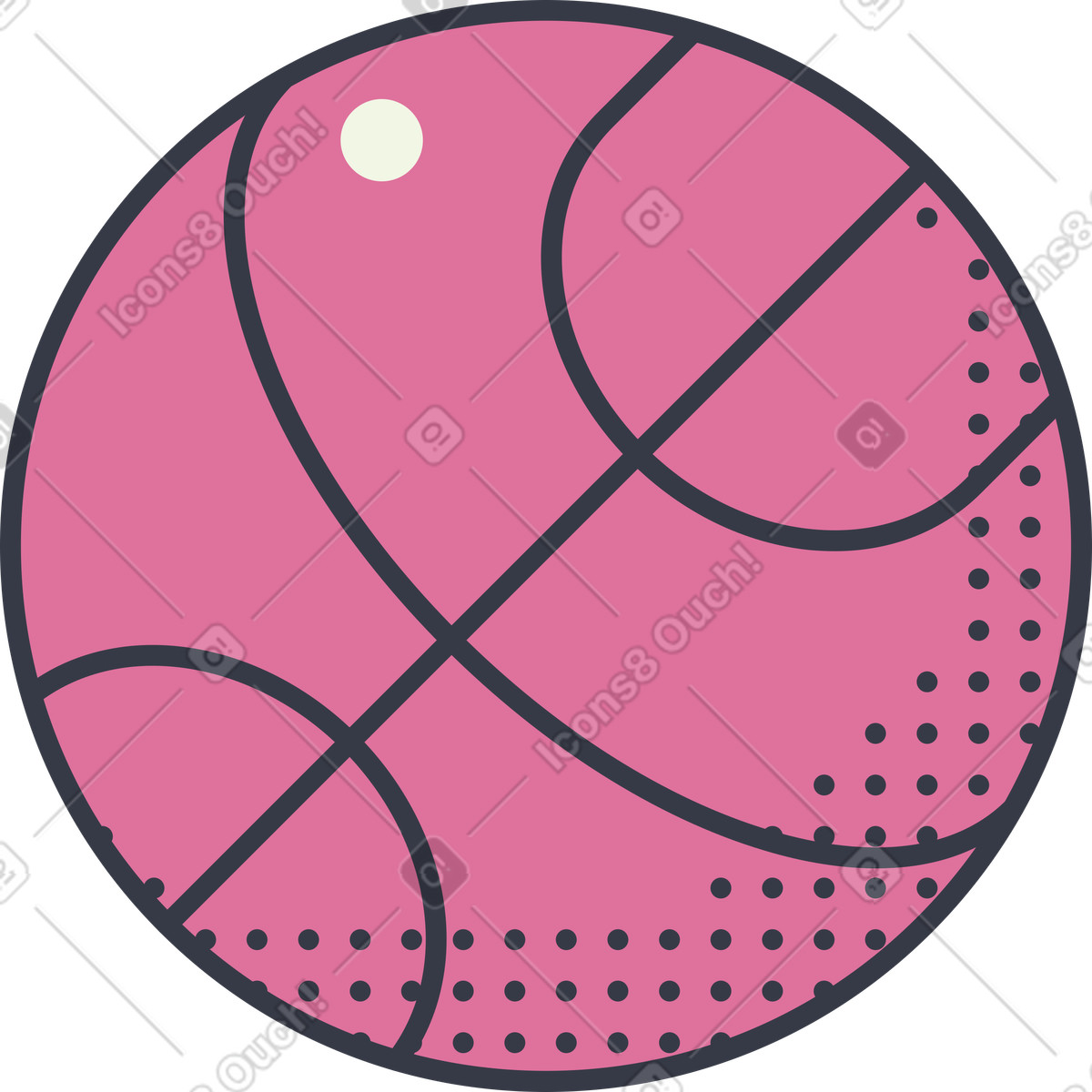 Ilustración Baloncesto en estilo Abstract a descargar en PNG y SVG