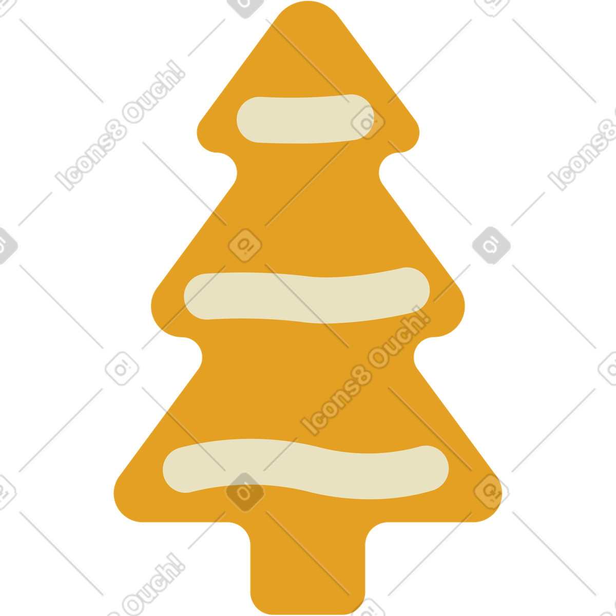 Illustration Pinetree cookie dans le style Arabica à télécharger aux formats PNG, SVG