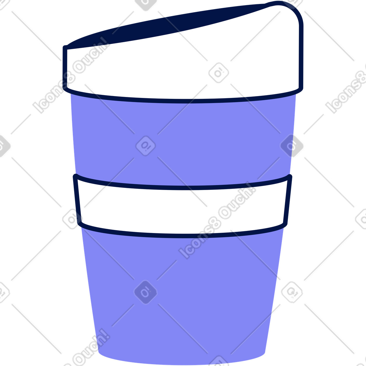 Ilustración Taza de bebida en estilo Glow a descargar en PNG y SVG