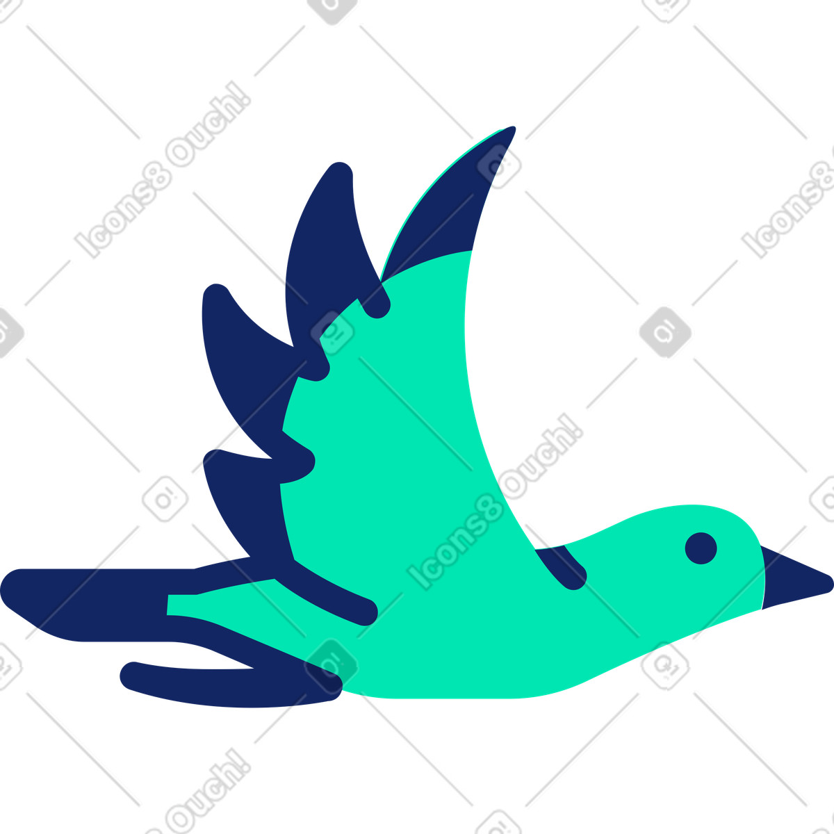 Ilustração de 鸟 em no estilo Cyborg para baixar em PNG, SVG