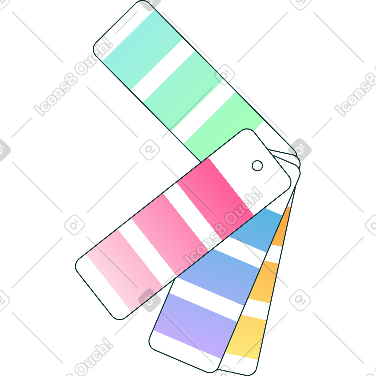 Florid スタイルの カラーファン のイラストをPNG、SVG形式でダウンロード