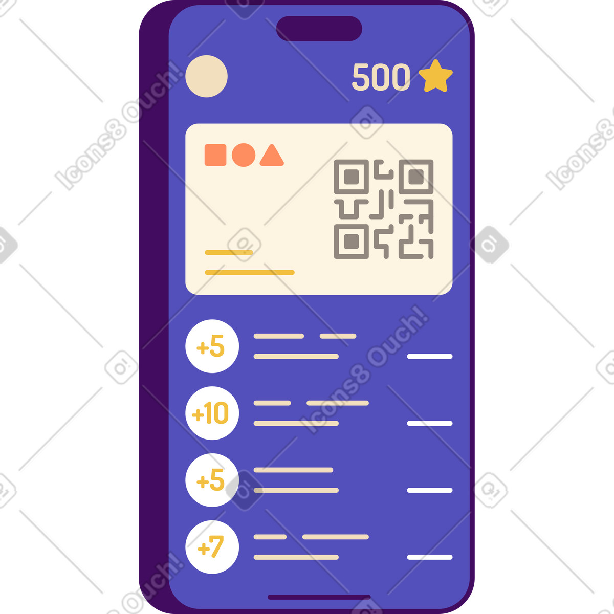 Illustration Téléphone portable dans le style Simplistic à télécharger aux formats PNG, SVG