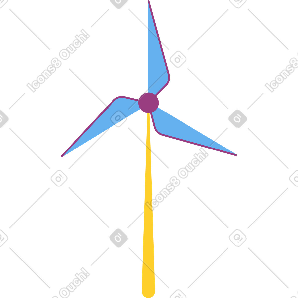Ilustração de Moinho vento em no estilo Sammy para baixar em PNG, SVG