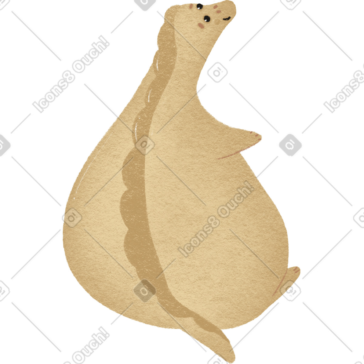 Dinosaur illustration in Experimental style download in PNG, SVG