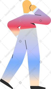 Person standing back PNG, SVG