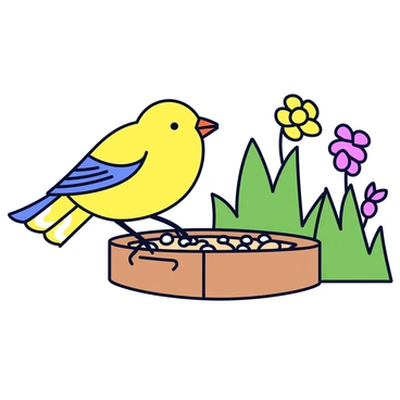 A finch enjoying seeds at a birdfeeder in a backyard