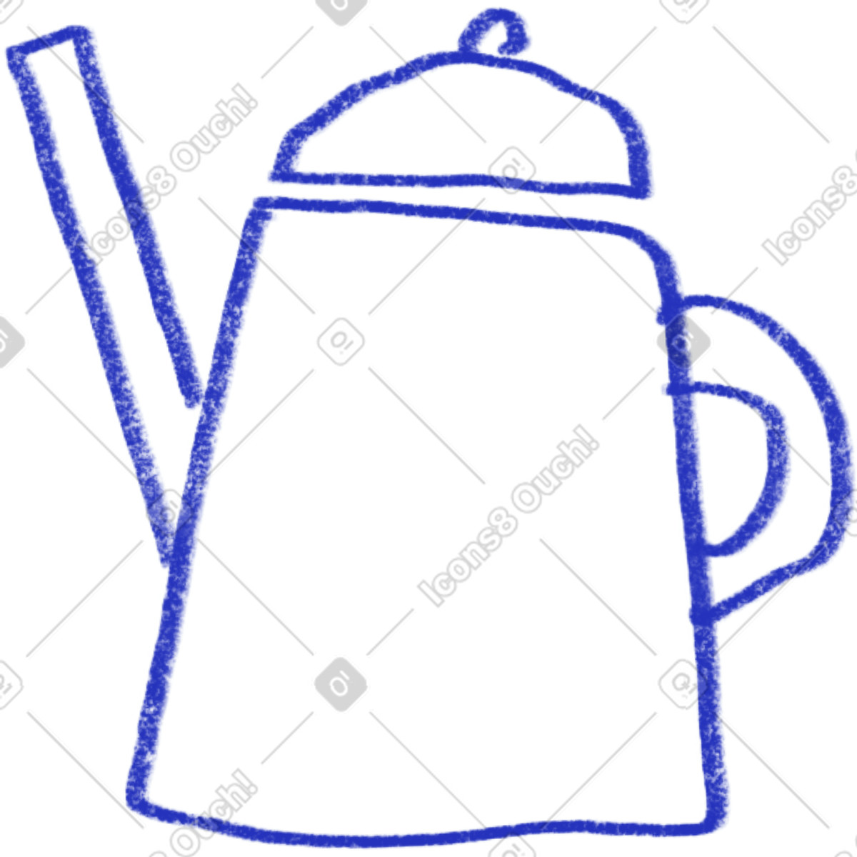 Gießkanne-Illustration im Experimental-Stil als Download in PNG, SVG