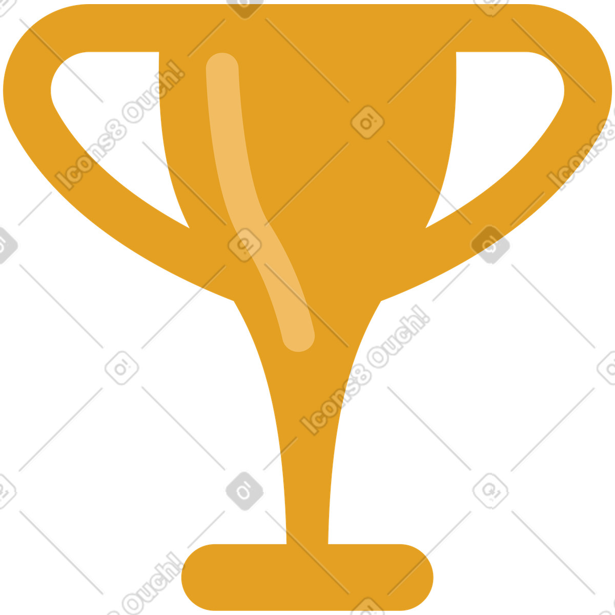 Trophy illustration clipart graphic with transparent background available in PNG and GIF