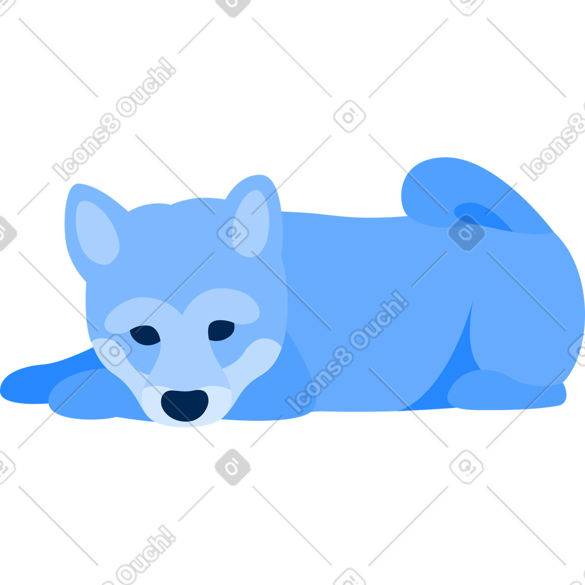 Ilustración Perro en estilo Urban a descargar en PNG y SVG