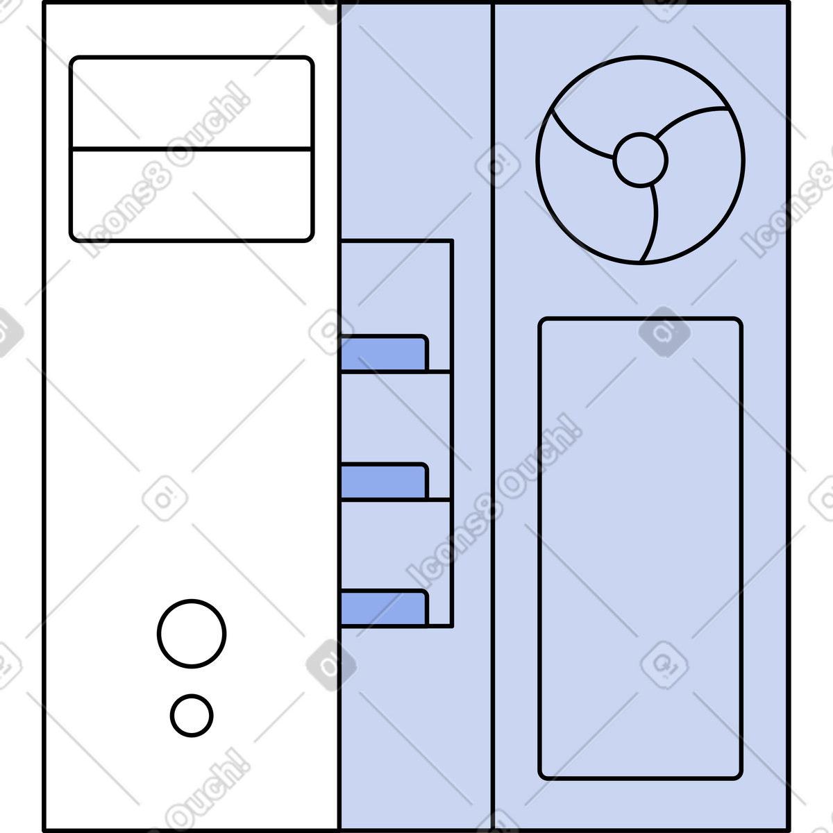 下载 Bloom 风格的 打开的系统块 插画，支持 PNG、SVG 格式