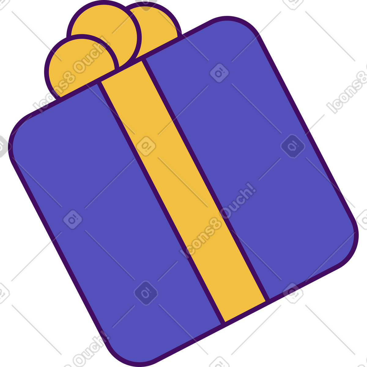 Ilustración Caja de regalo en estilo Simplistic a descargar en PNG y SVG