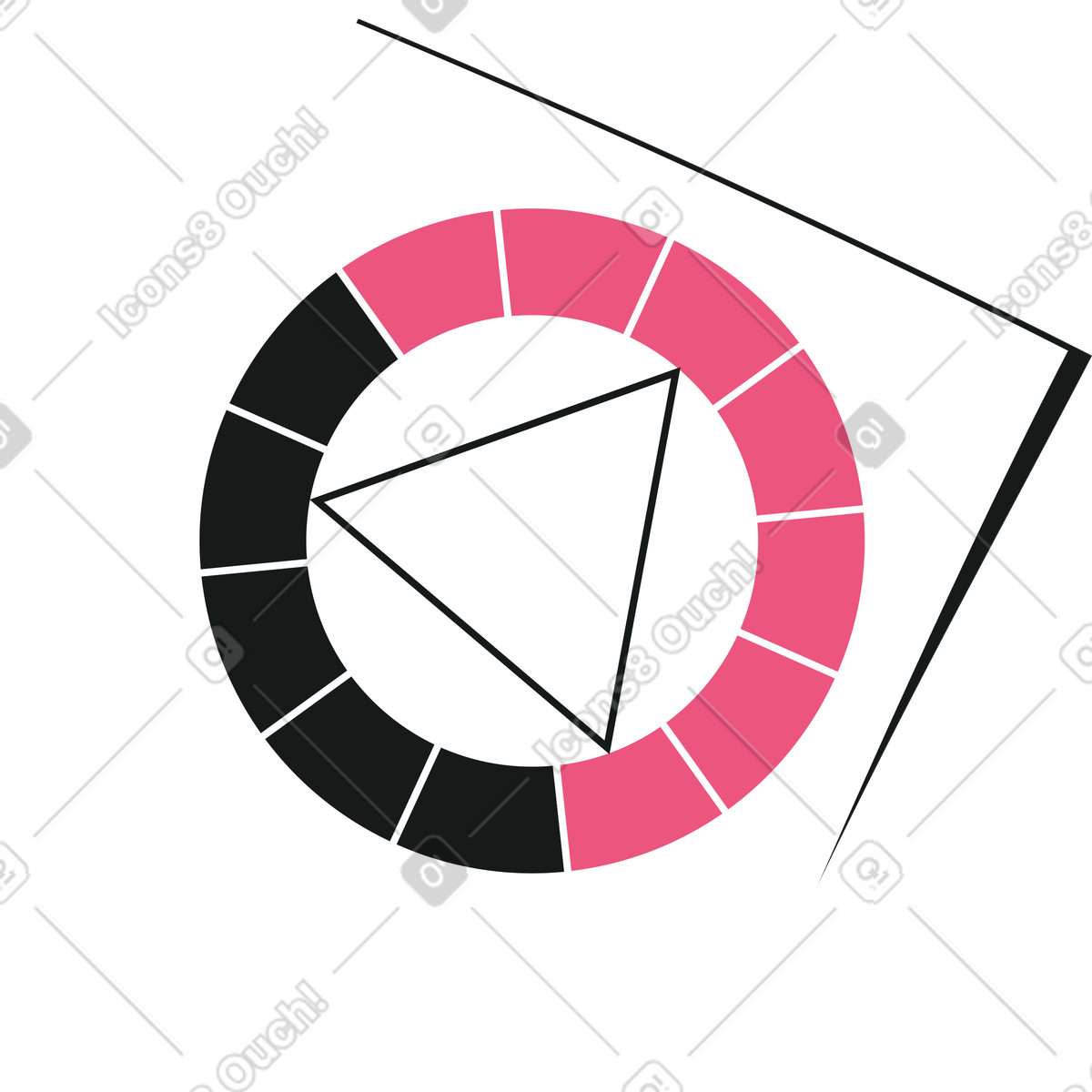 Color circle chart illustration in Lounge style download in PNG, SVG