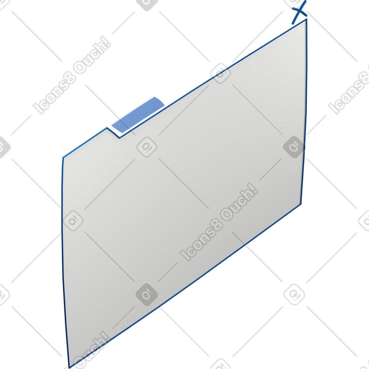 List is empty message state UI screen illustration clipart graphic PNG