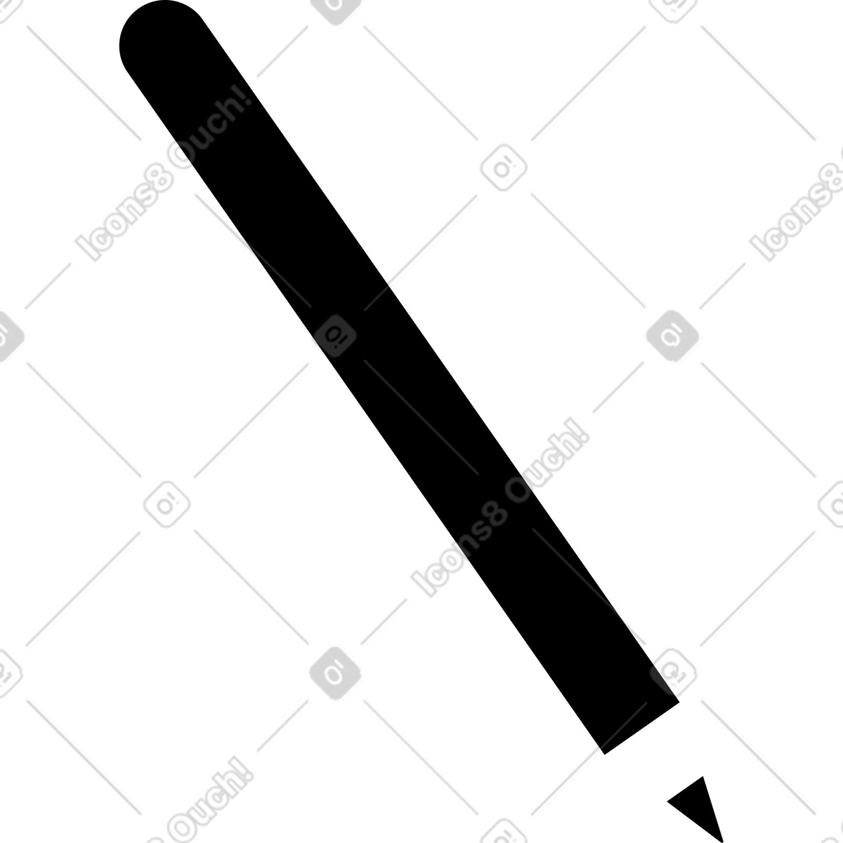 Illustration Crayon simple noir dans le style Transistor à télécharger aux formats PNG, SVG