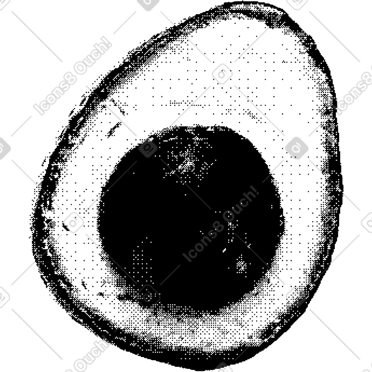 Bitmap スタイルの Avocado のイラストをPNG、SVG形式でダウンロード