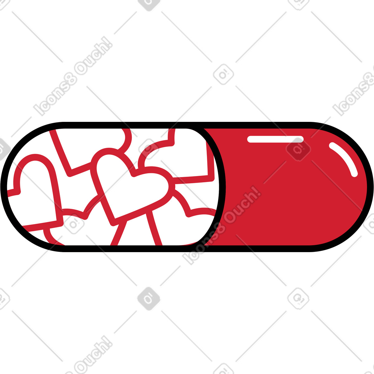 Pillola illustrazione in stile Ruby scarica in PNG, SVG
