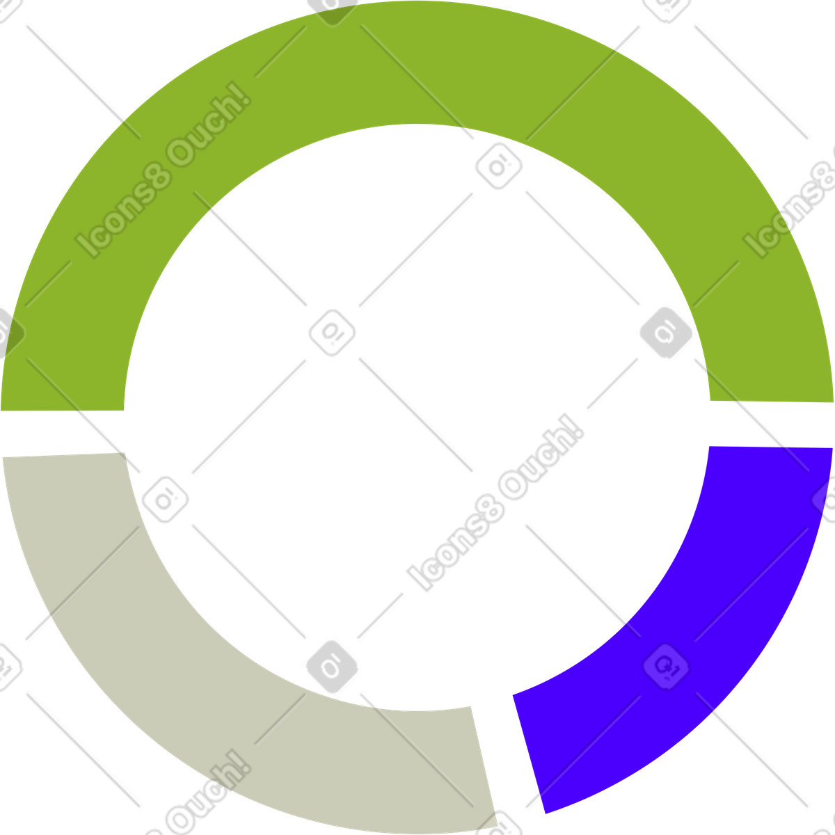Pie chart illustration in PNG, SVG