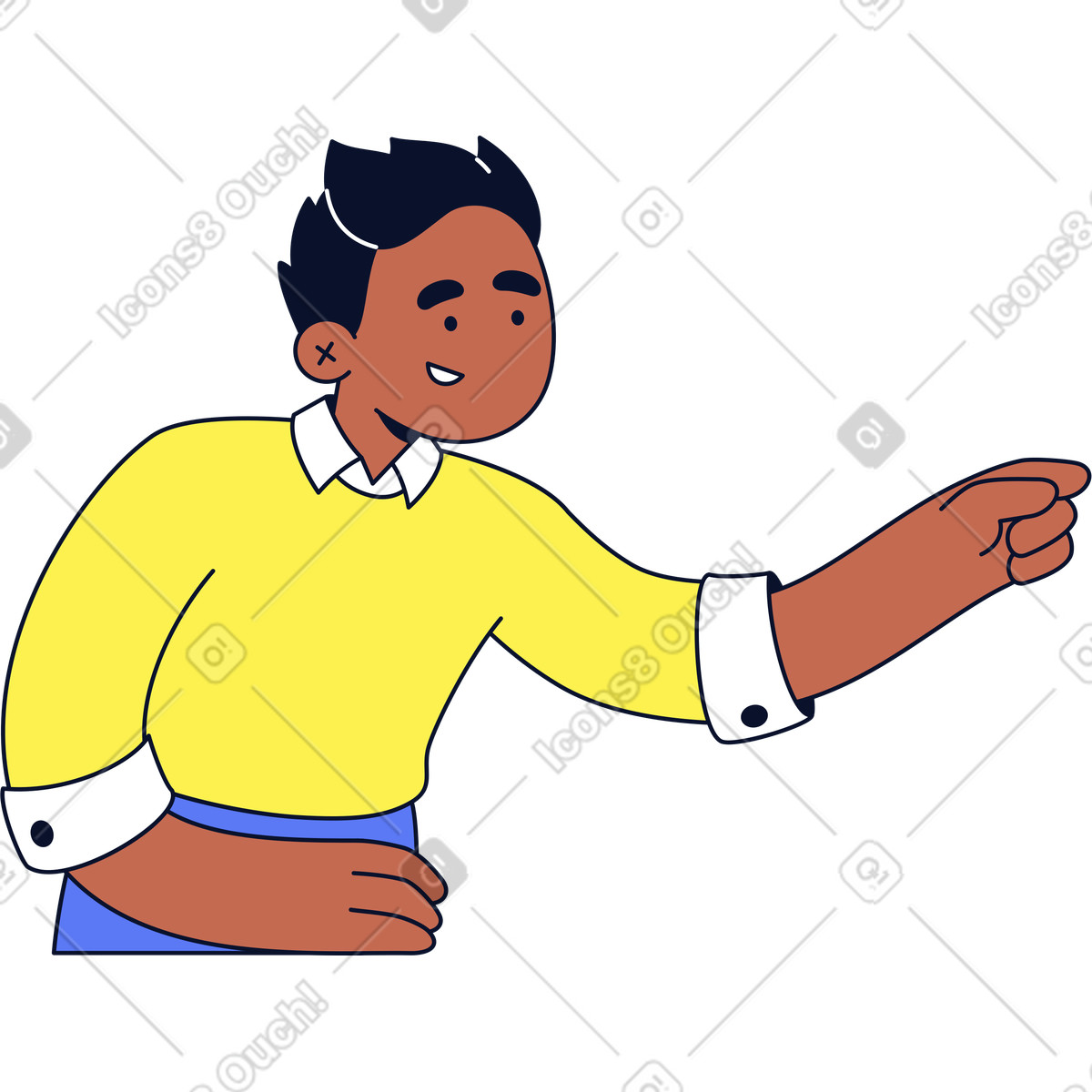 Illustration Homme tenant quelque chose dans le style Flexy à télécharger aux formats PNG, SVG