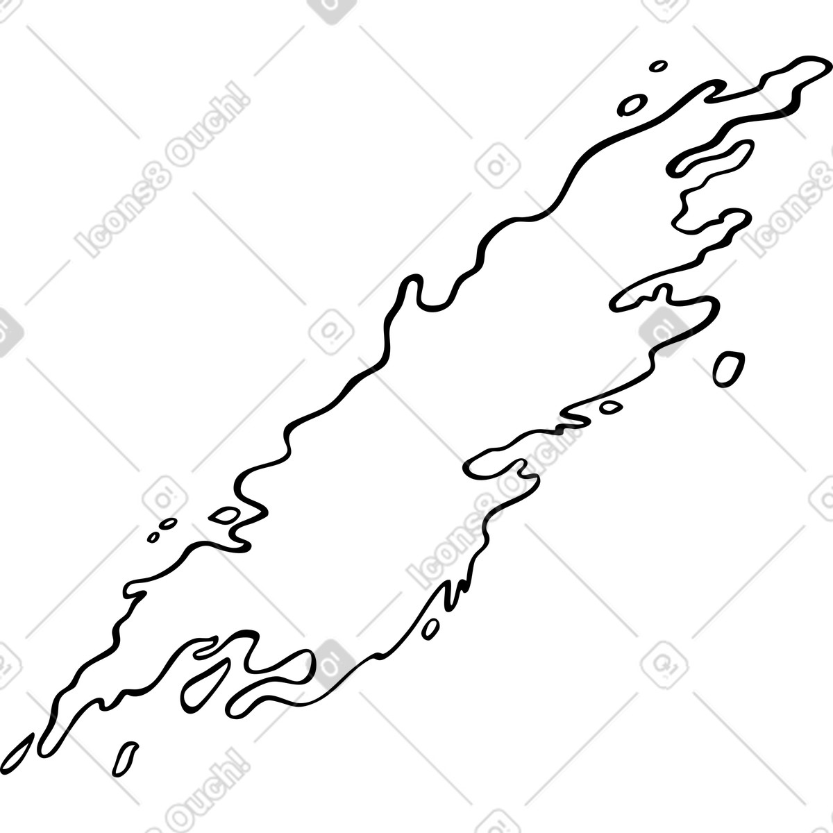 Splashes illustration in Line style download in PNG, SVG