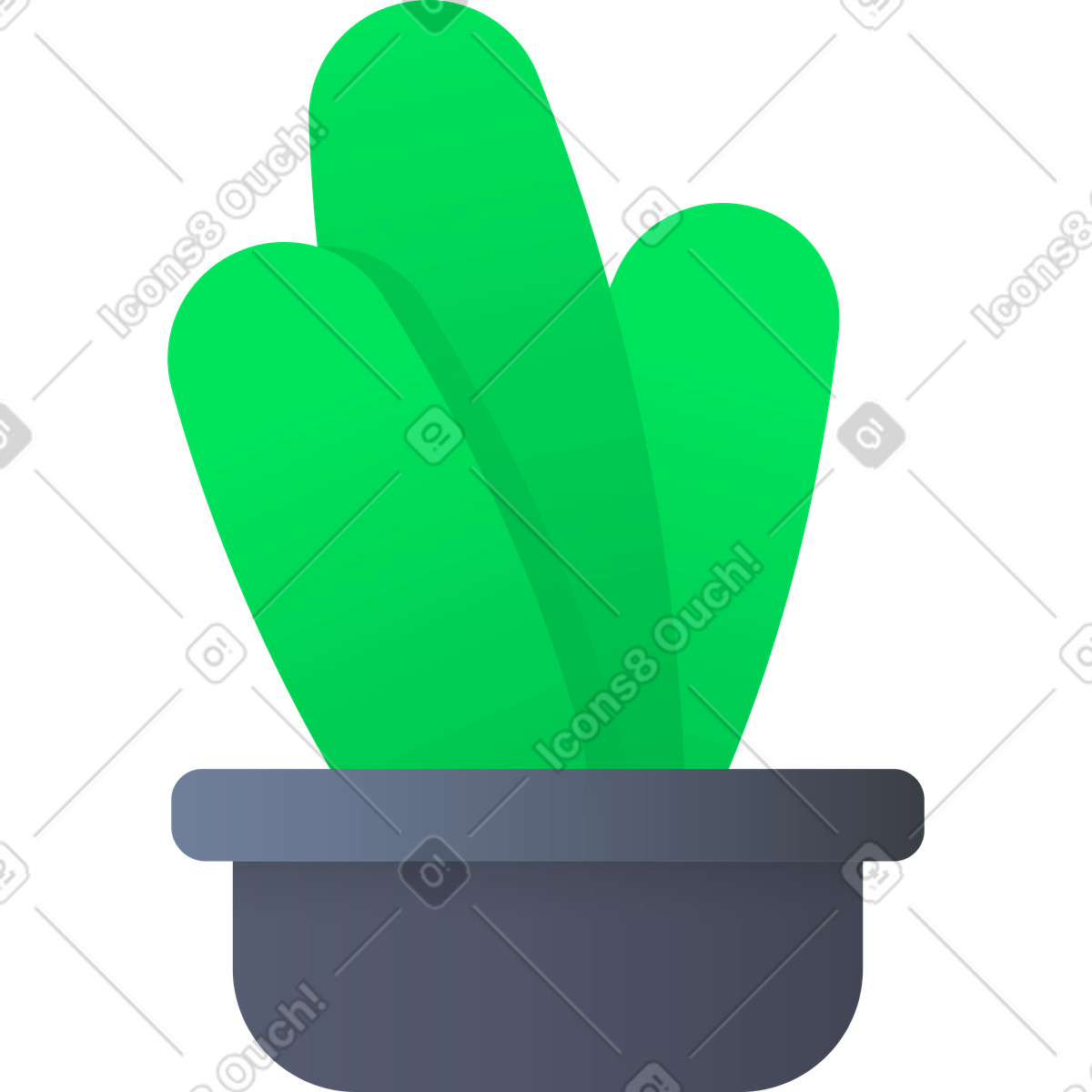 Illustration Plante en pot dans le style Hugo à télécharger aux formats PNG, SVG