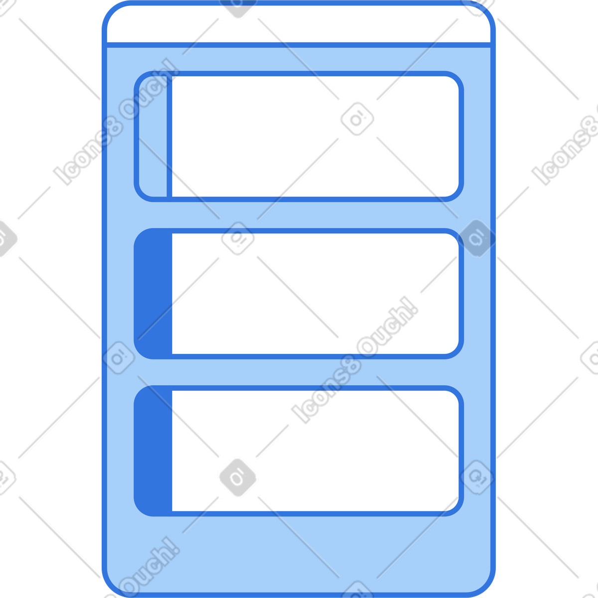 Column with tasks illustration in PNG, SVG