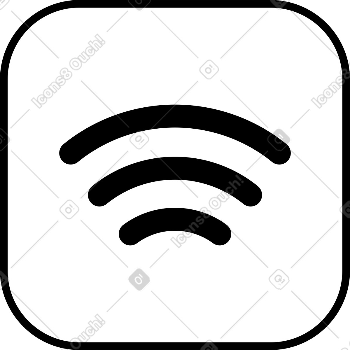 Wifi icon illustration in Azure style download in PNG, SVG