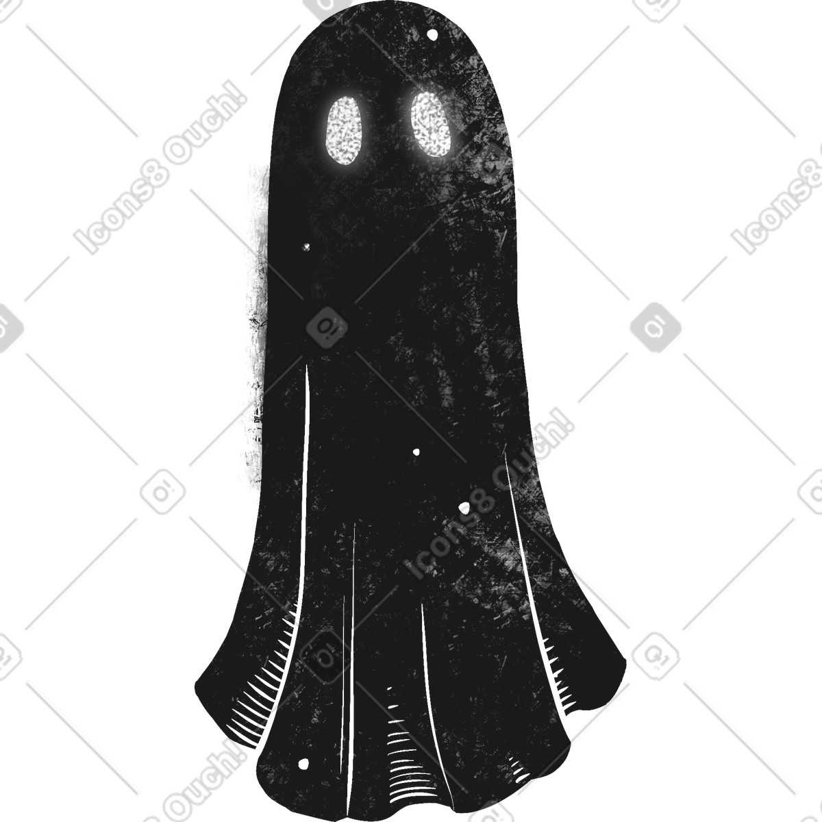 Ghost-Illustration im Mystery-Stil als Download in PNG, SVG