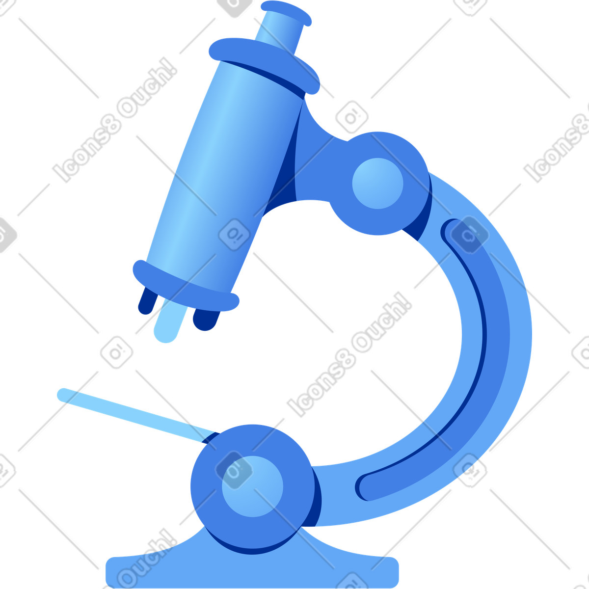 Illustration Microscope scientifique dans le style Glossy à télécharger aux formats PNG, SVG