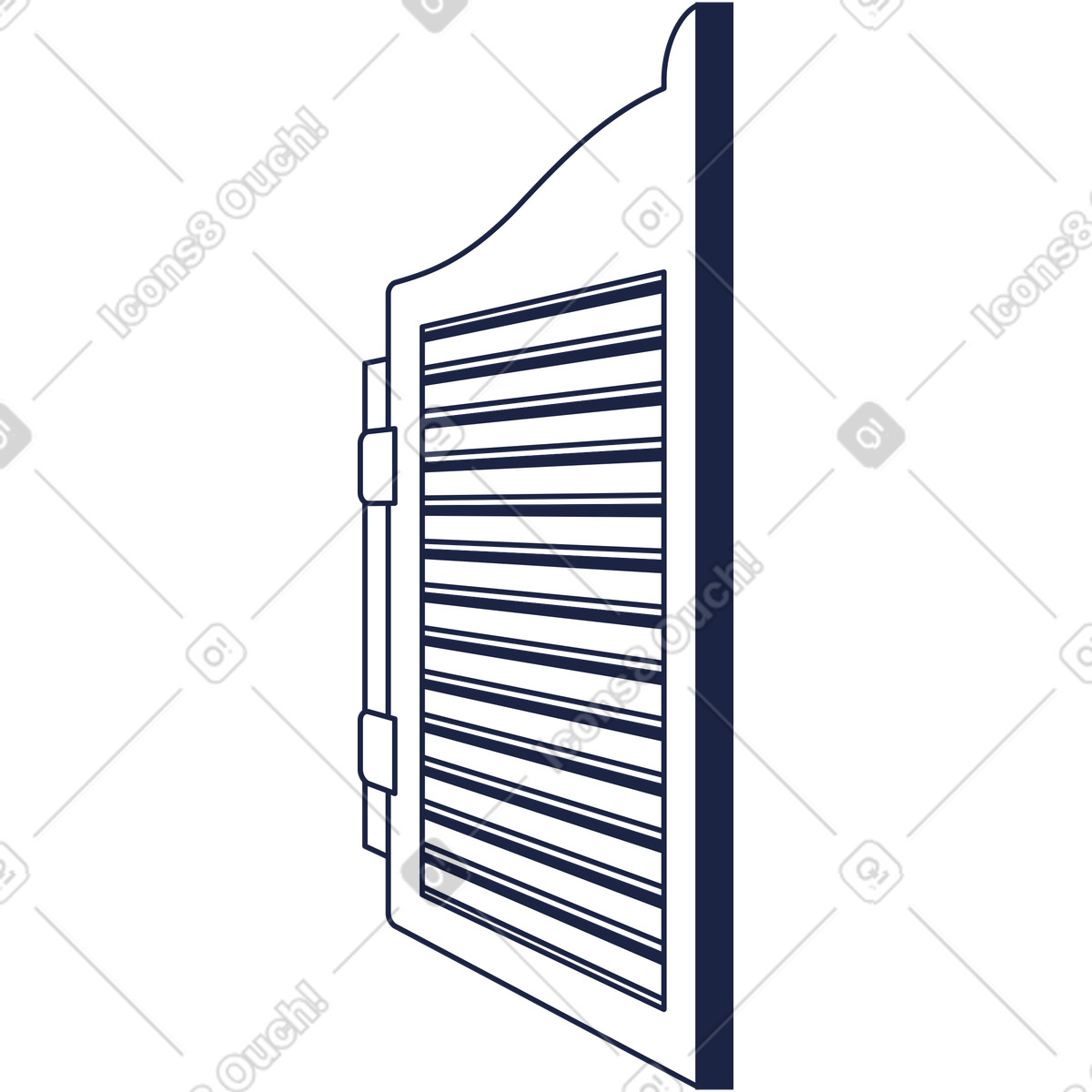 Linea della porta del salone illustrazione in stile Urban Line scarica in PNG, SVG