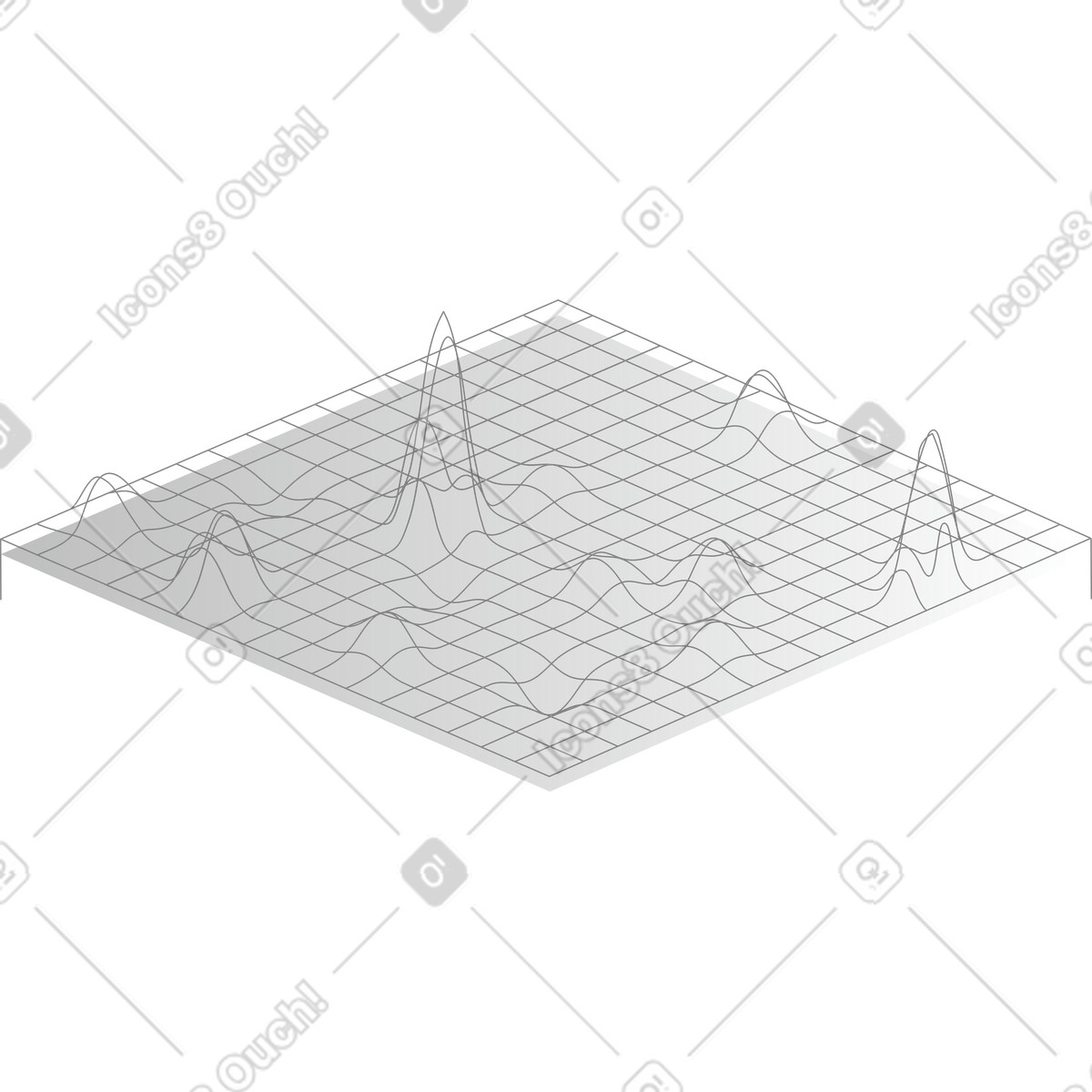 Иллюстрация Geospatial analysis with digital topographic wireframe landscape model в стиле Futuristic — скачать в форматах PNG, SVG