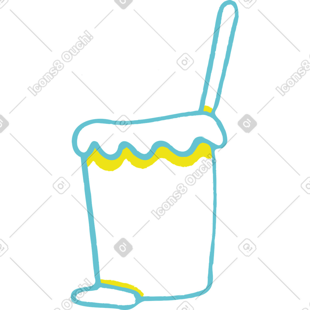 Ilustración Cubeta en estilo Lime a descargar en PNG y SVG