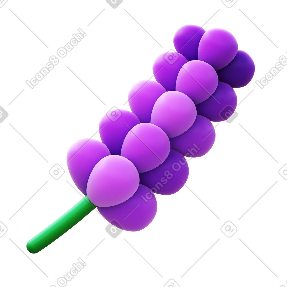 Lavender illustrazione in stile 3D Fluency scarica in PNG, SVG