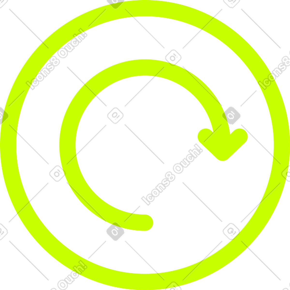 Green arrow in a circle illustration Space style download PNG, SVG