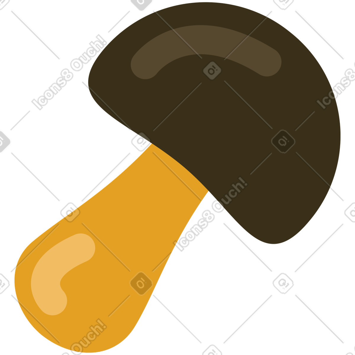 Illustration Champignon dans le style Arabica à télécharger aux formats PNG, SVG