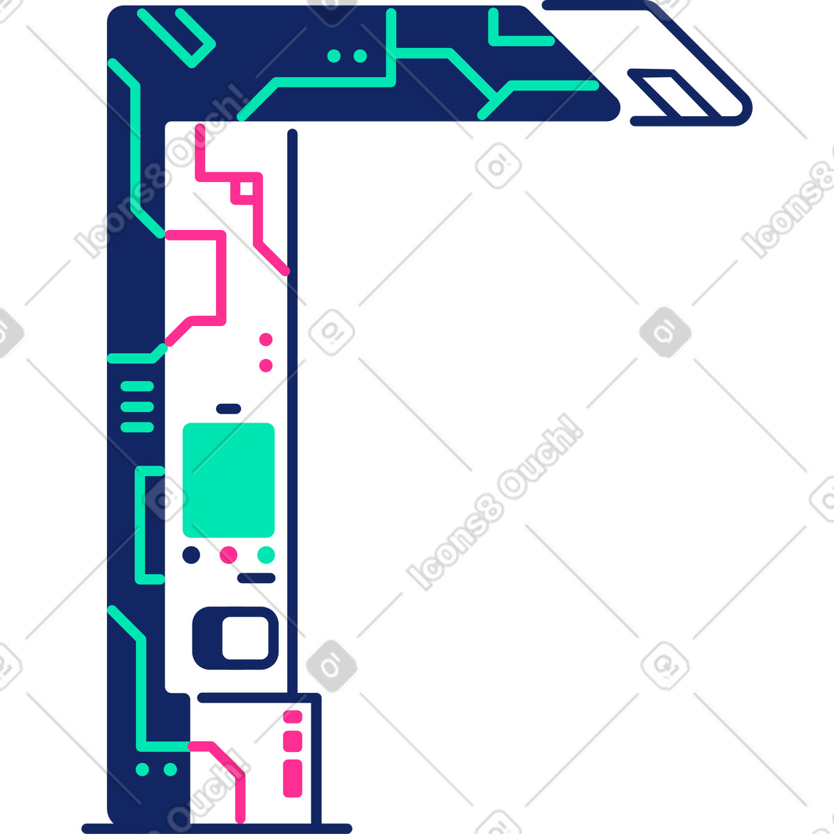 Иллюстрация Сканер в стиле Cyborg — скачать в форматах PNG, SVG