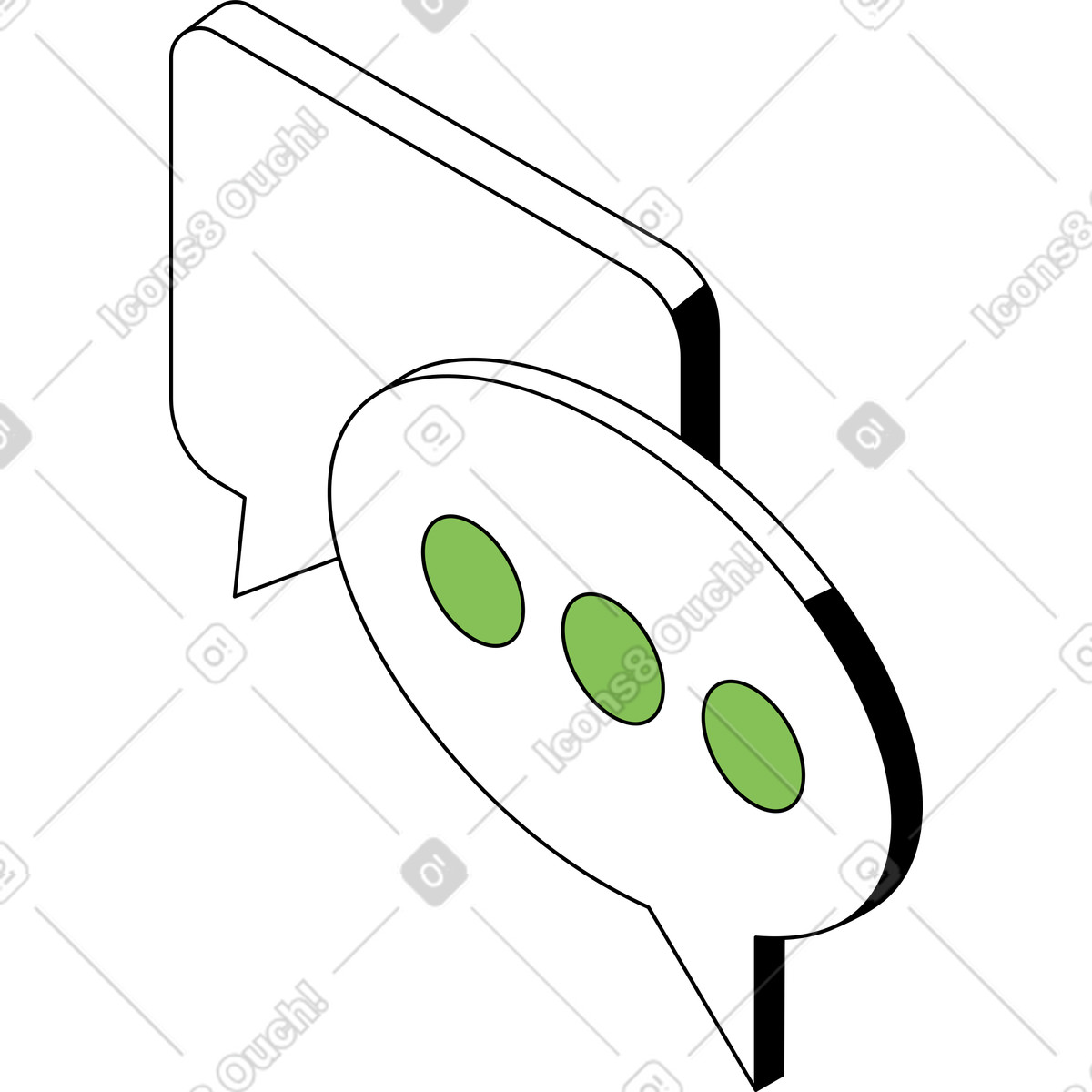 下载 Isometric 风格的 对话 插画，支持 PNG、SVG 格式