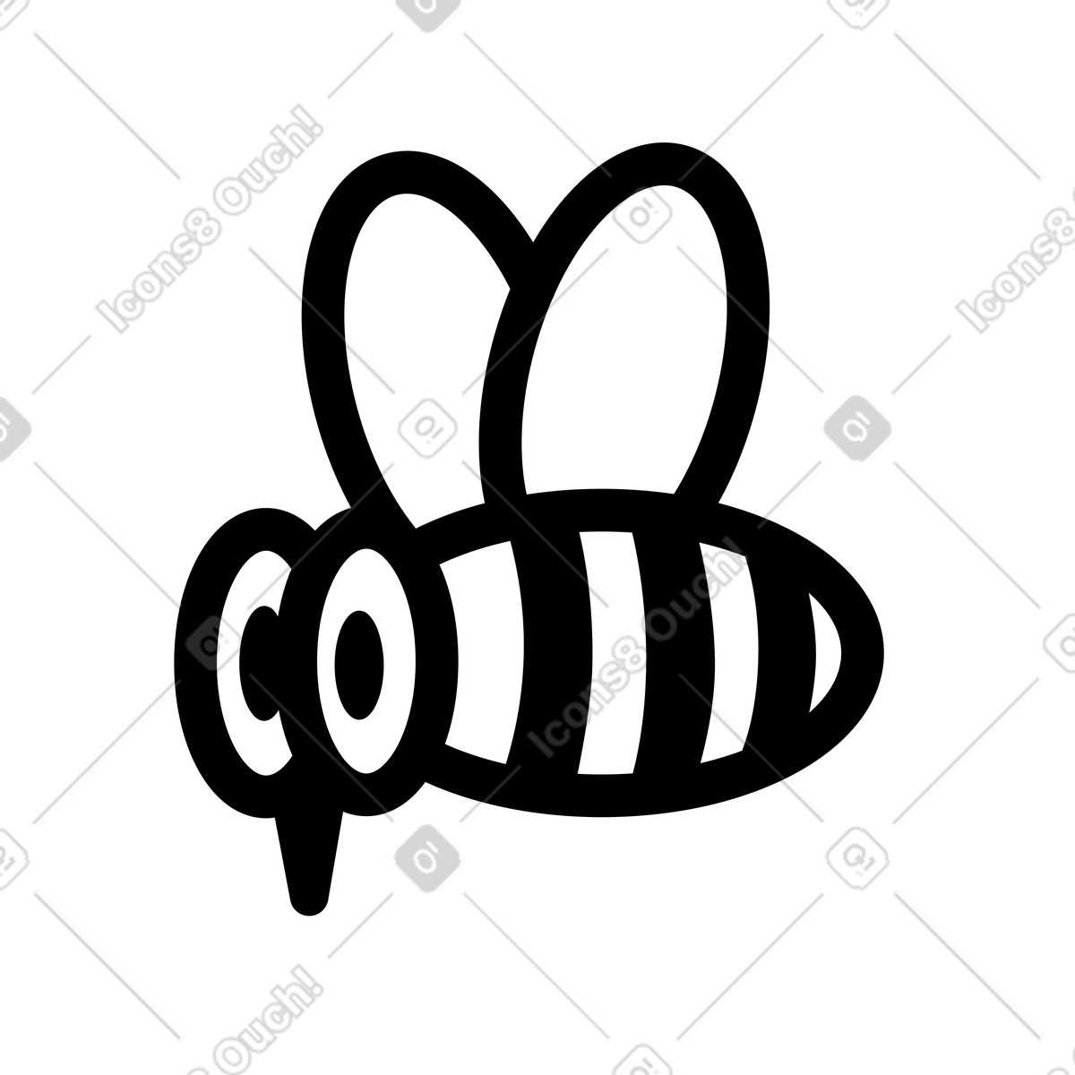 Bee illustration featuring bees clipart in vibrant graphic style