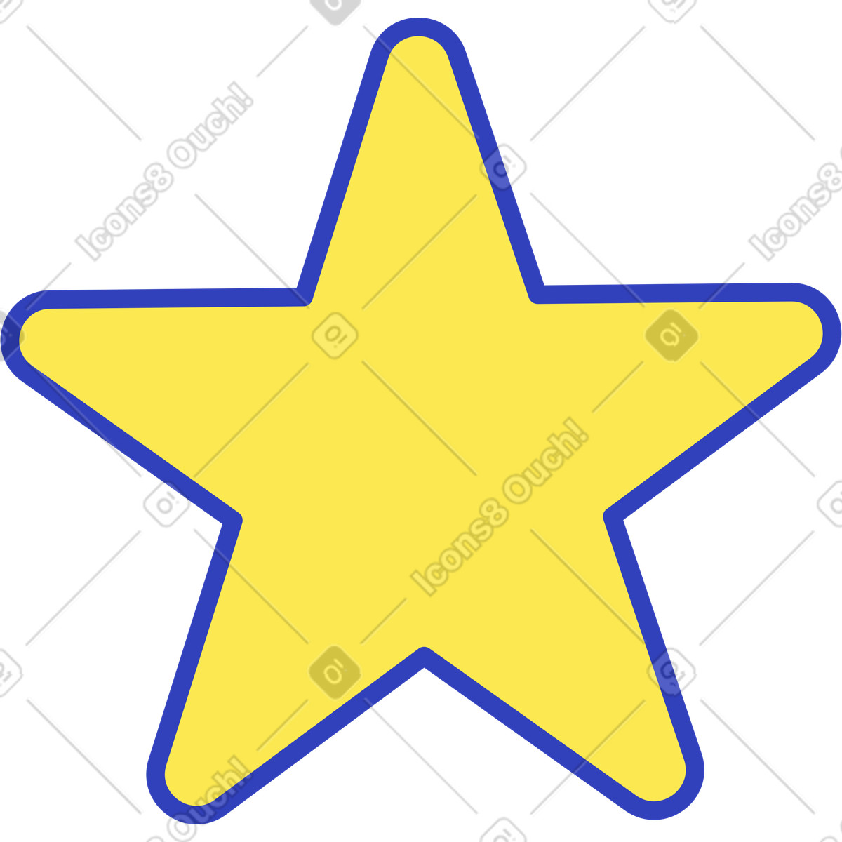Kleiner stern-Illustration im Eyeful-Stil als Download in PNG, SVG