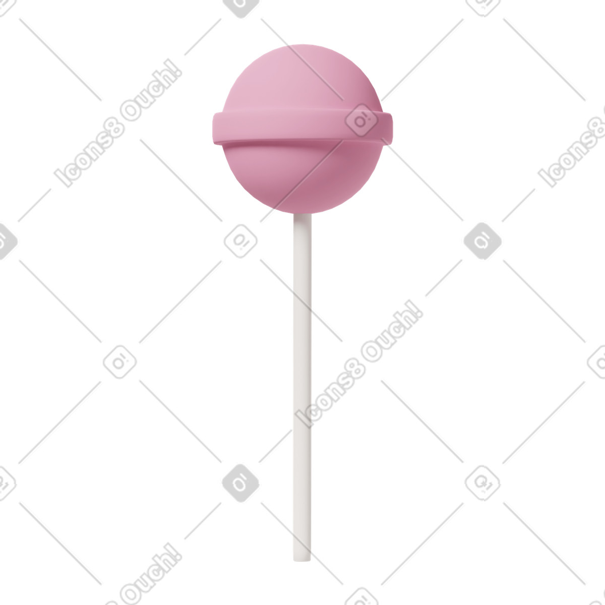 Pink lollipop illustration in 3D Casual life style download in PNG, SVG