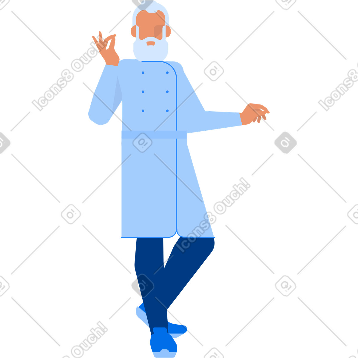 Illustration Cuisinier dans le style Urban à télécharger aux formats PNG, SVG