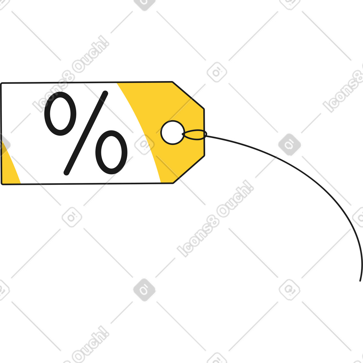 下载 Taxi 风格的 百分比标签 插画，支持 PNG、SVG 格式