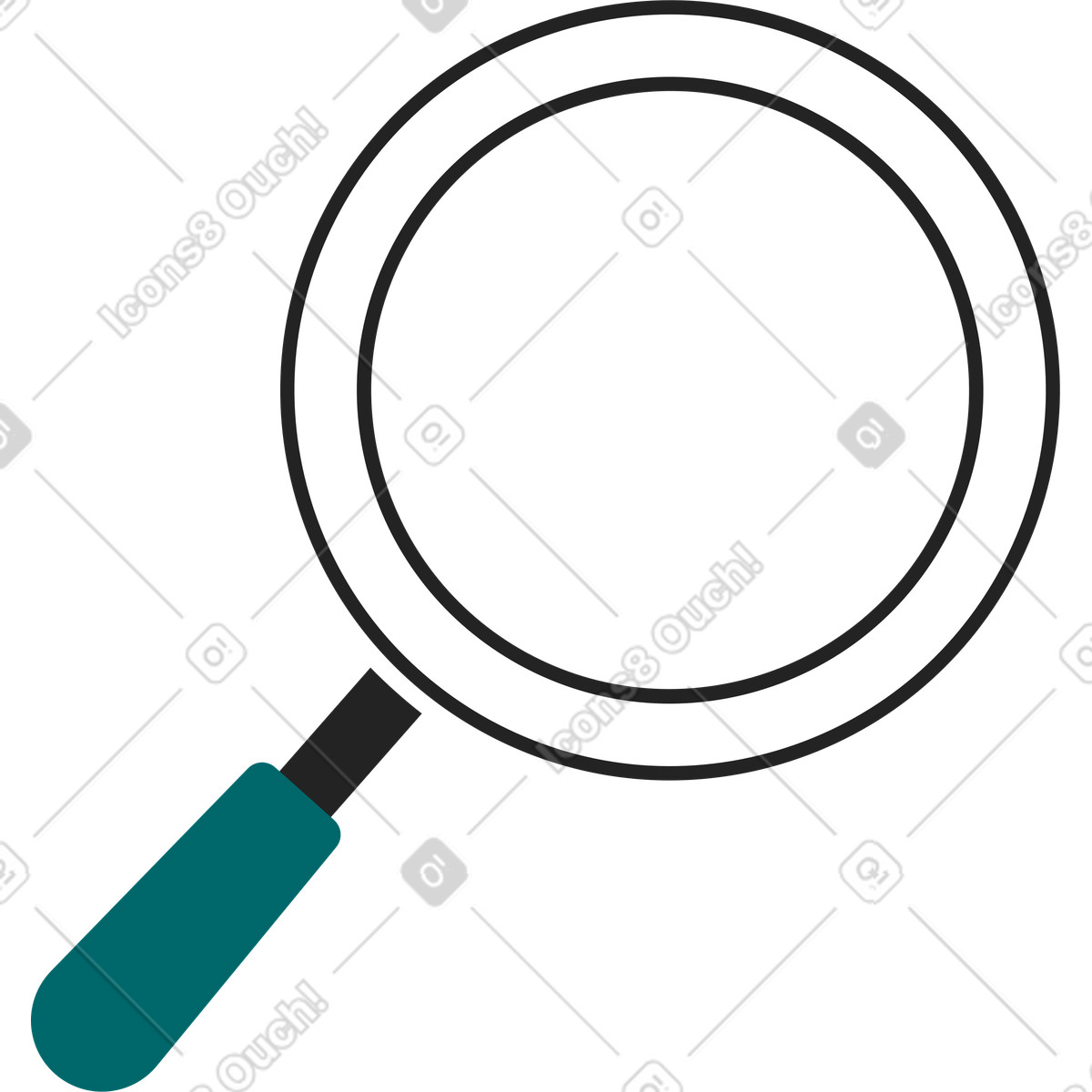 Ilustração de Lupa em no estilo Sammy Line para baixar em PNG, SVG